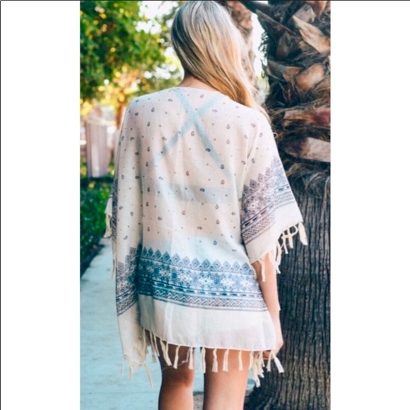 ⚠️1 LEFT⚠️ Ivory Tassel Kimono &/OR 👙cover-up NWT - Picture 4 of 8